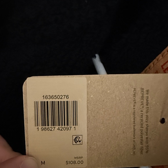 Levi's Men's Charcoal Sherpa Jacket - Picture 4 of 4